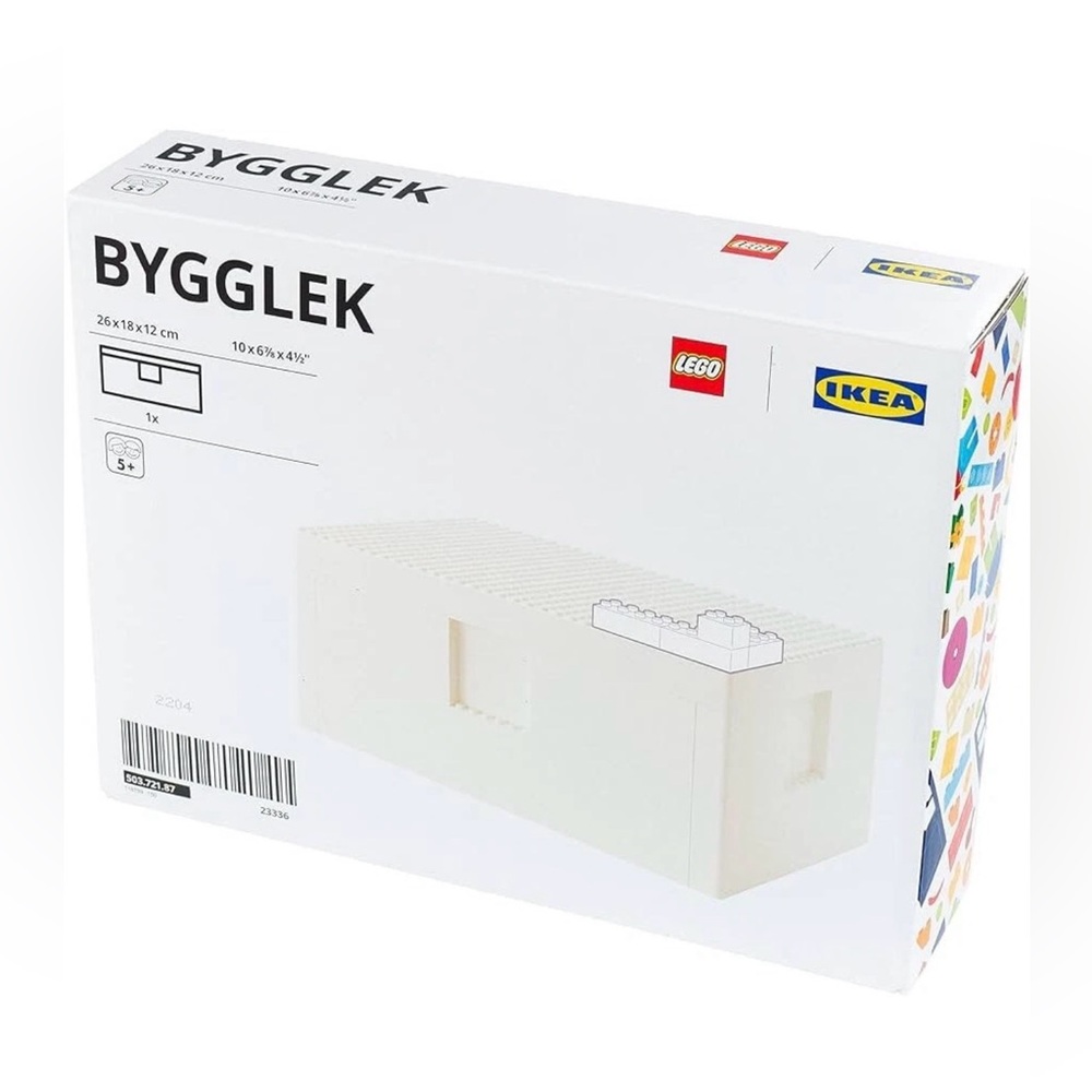 New Sealed LEGO x IKEA Bygglek White Storage Box 10 x 6 7/8 x 4 1/2”